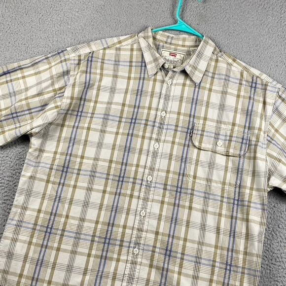 VTG Levi's Button Up Shirt Men's XL Plaid Workwear Causal Rugged Outdoors - Picture 1 of 8